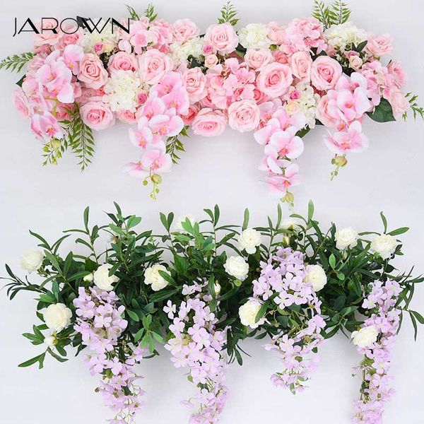 

jarown new 1m artificial flower row diy arch decor fake flowers wedding scene layout floral props stage effect decoration flores