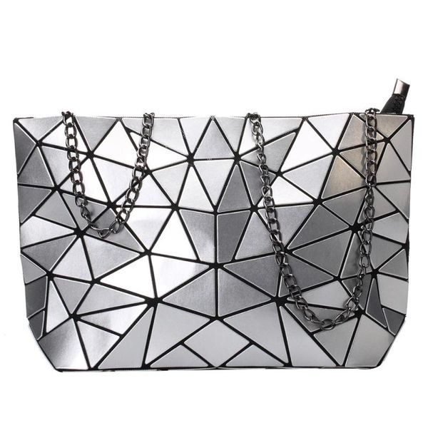 

women messenger bags chain shoulder bag sac a main bag fashion geometric plain folding crossbody bags clutch evening bolso