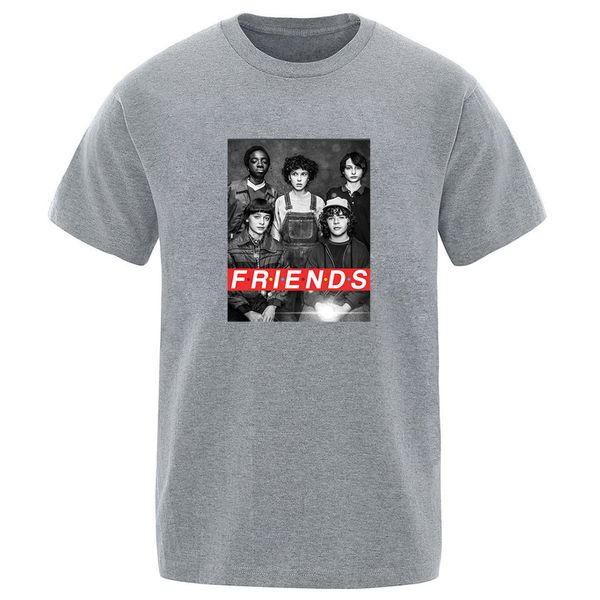 

vintage printed 2020 summer tee shirt new stranger things new short sleeve fashion crew neck solid color cotton men t-shirts