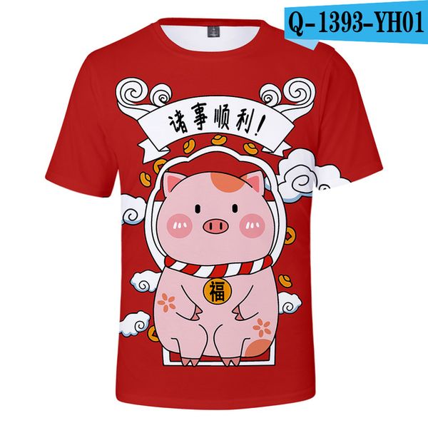 

cute pig boys girls cartoon lucky pig print kawaii 3d print shirts hentai aesthetic funny men clothing