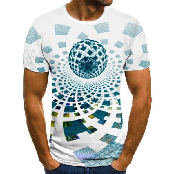 

three-dimensional vortex summer daily 3d print shirts plus size oversized harajuku men clothing