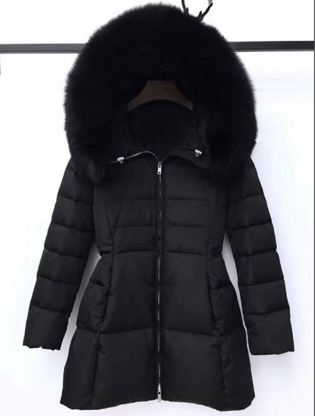 

2020 new plus size autumn winter womens down jacket lengthen hooded thick warm white duck down jacket coat parkas female, Black