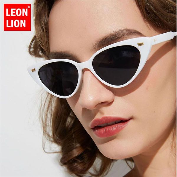 

glasses retro vintage women gafas sunglasses leonlion cateye mujer classic sun gradient de sol oculos triangle ummmy bdegarden, White;black