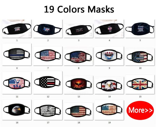 

5styles dhl ship donald trump 2020 face mask cloth anti-dust mask funny cotton usa woman men fashion winter warm washable mask