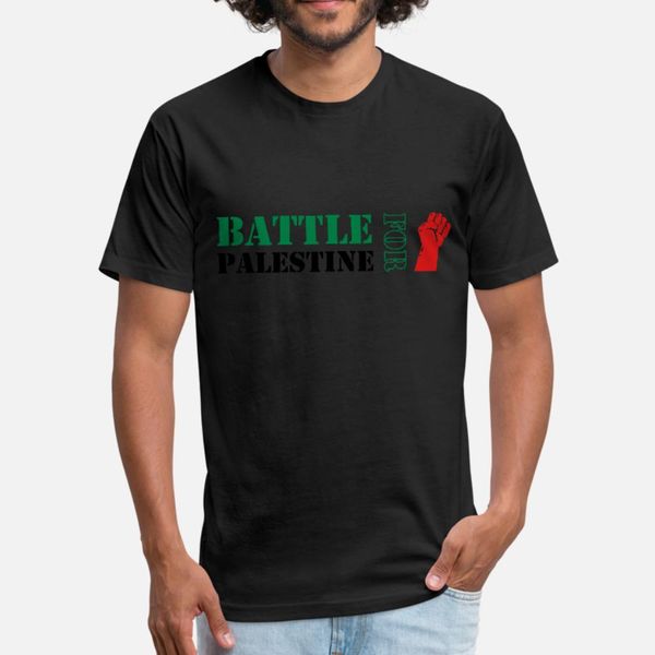 

battle for palestine t shirt men customized short sleeve round neck pattern sunlight building summer style leisure shirt