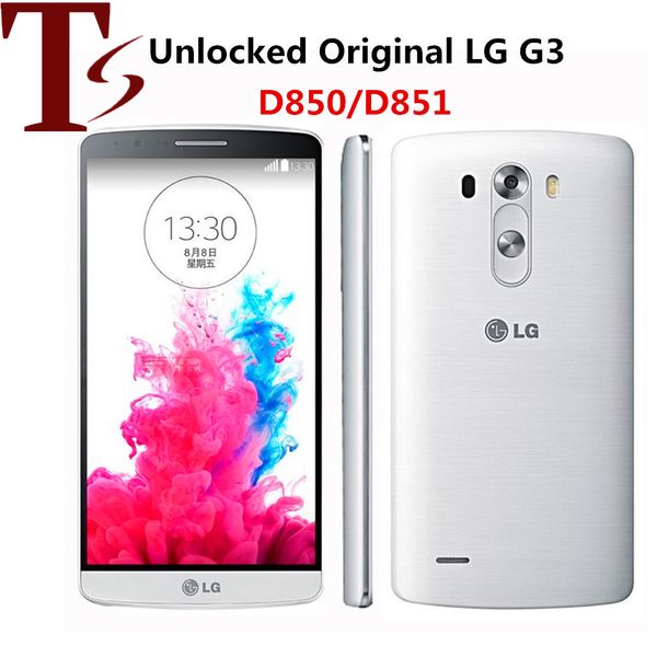 

100% original lg g3 d851/d850 3000mah refurbished unlocked cell phone 13mp 32g quad core 5.5" mobile phone ing