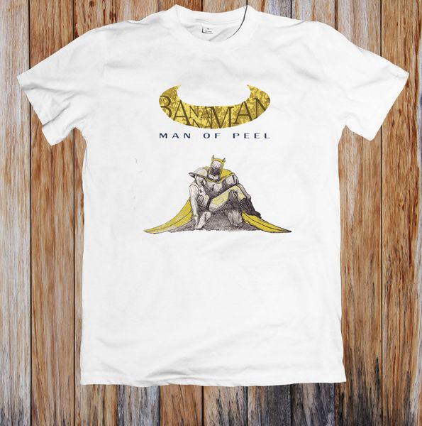 

bananaman gritty man of peel arkham parody t shirt brand summer style men o-neck short-sleeved slim fit printed tee
