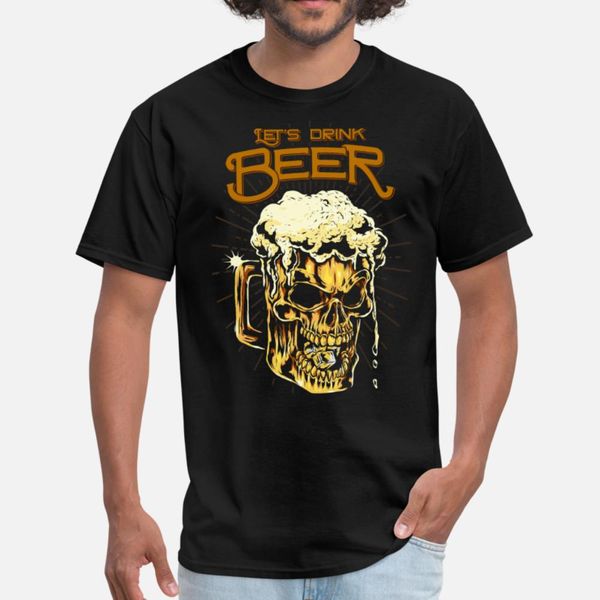 

drink beer t shirt men character cotton round collar unique interesting building spring outfit shirt
