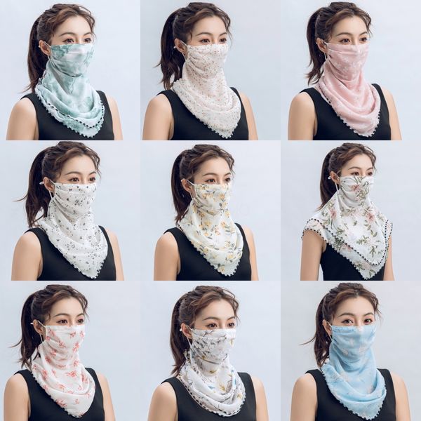 

ice шелкового солнцезащитной маски шарф printing езда половина лицо треугольники дышащий многофункциональная маска магия шарф # 211, Black