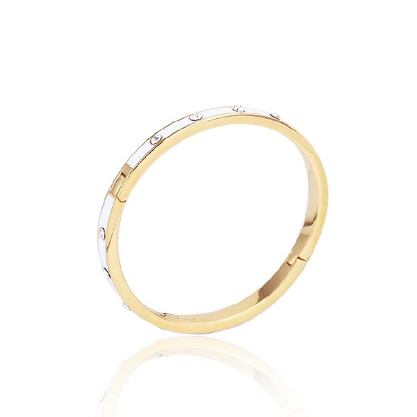 

european and american jewelry wholesale hand-painted enamel glaze simple bangle can be opened mixed batch of women, Black
