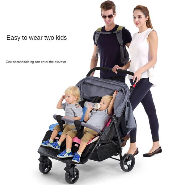 

sitting and lying twin stroller convenient four-wheel stroller