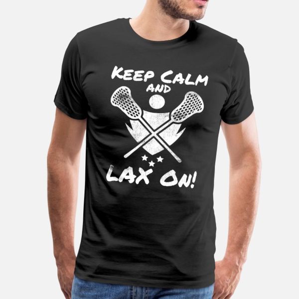 

lacrosse keep calm and lax on lacrosse sport t shirt men designs cotton s-xxxl formal cute humor summer standard shirt