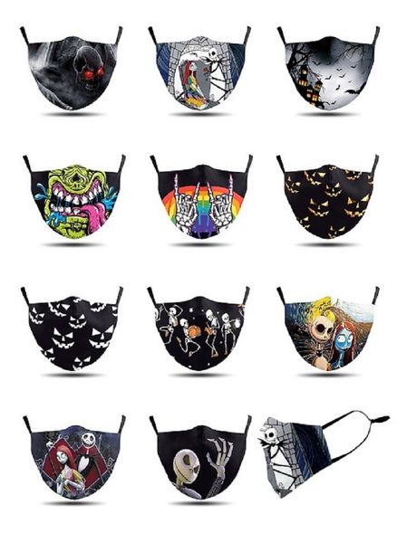 

2020 new product halloween party zombie bride 3d digital printing protective mask dustproof pm2.5 filter mask
