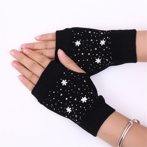 

30pair winter boy&girl students homework dew finger cartoon flexibility gloves,women office knitted embroidery fingerless gloves, Blue;gray