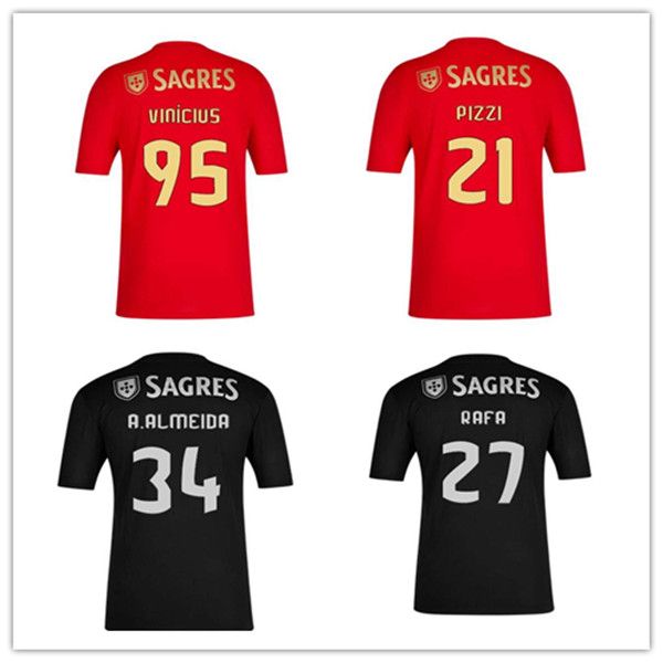

benfica soccer jersey 2020 2021 jonas joao felix camisola de futebol pizzi seferovic football shirt salvio jardel men uniform, Black