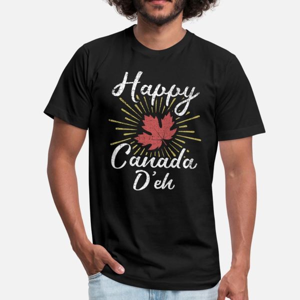 

happy canada d'eh t shirt men character short sleeve round neck vintage fitness humor spring autumn novelty shirt