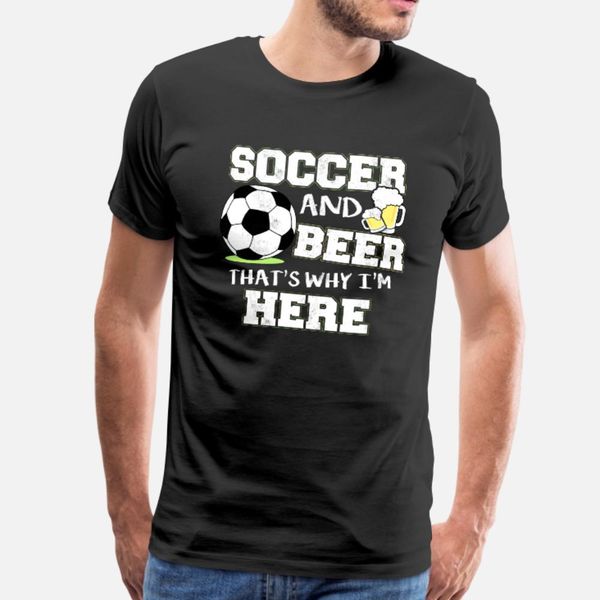 

soccer and beer t shirt men print short sleeve s-xxxl clothes fit fashion summer style formal shirt