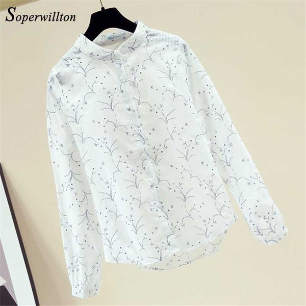 

print satin blouse mulberry slik women shirts 2020 autumn female long sleeve flower blouses preppy style blusa button shirt, White