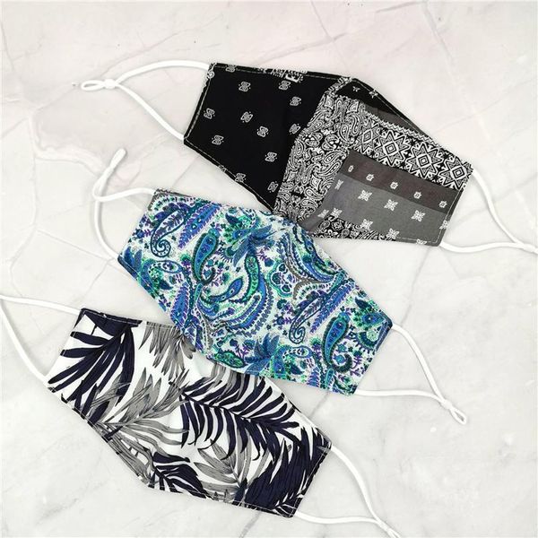

designer fashion 50-piece mask mixed color leopard print cotton printed mask fashion dustproof reusable mask