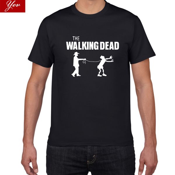 

2019 new 100% cotton man's t-shirt streetwear the walking dead t-shirt casual t shirt loose plus size men t-shirt