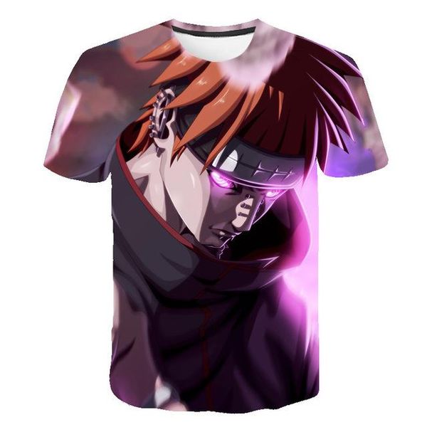 

japan anime naruto uchiha payne male cartoon cool 3d print shirts kawaii horror anime men clothing