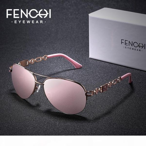 

fenchi sunglasses women driving pilot classic vintage eyewear sunglasses metal brand designer glasses uv400 c18110601, White;black