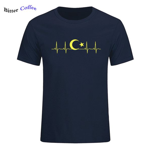 

турция поклонники cheer moon stars heartbeat печати футболка fo'r мужчины повседневная лета хлопка с коротким рукавом смешные турецкие флаги