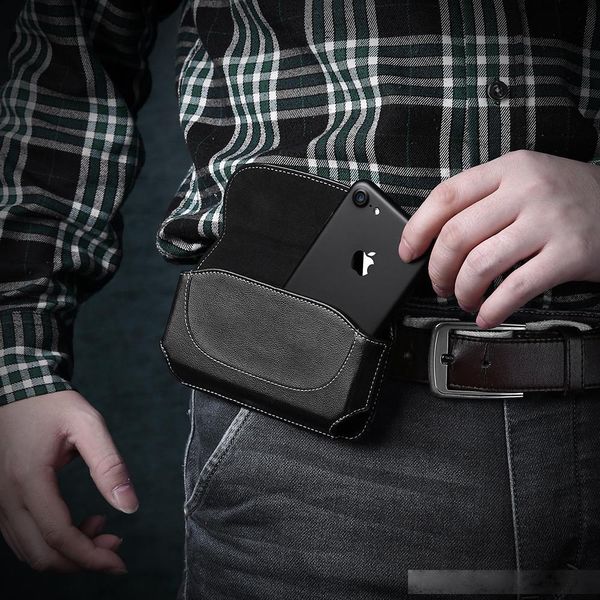 

mobile belt 4.7 universal case for iphone 6 6s 7 8 business leather phone back pouch bag 5.5 for iphone 6 6s 7 8 plus