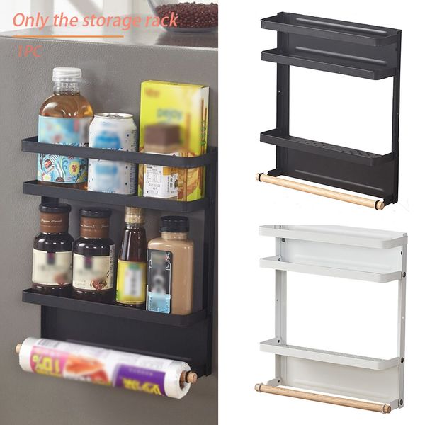 

with hooks magnetic refrigerator rack folding storage iron shelf towel holder