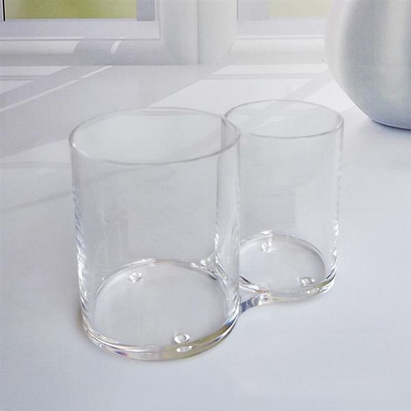 

swab holder brushes eyebrow organizer cosmetic transparent 2pcs dispenser pencil round makeup acrylic container case storage owigg home2001