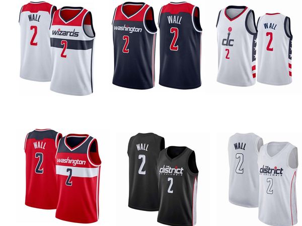

menwashington wizards#john#2#wall#basketball jerseys for key players;the swing man sewed and embroidered basketball jerseys, Black;red