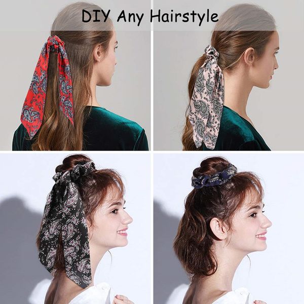 

cross-border horsetail streamer large intestine circle european and american hair circle wild three-state jewelry knotted tassel cloth circl, Pink