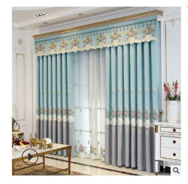 

2020 curtain fabric modern simple european curtain living room bedroom shading curtain finished products wholesale