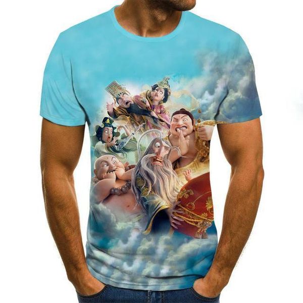 

3d t -shirt character anime print men 's t -shirt men 3d print shirts humor horror funny men clothing