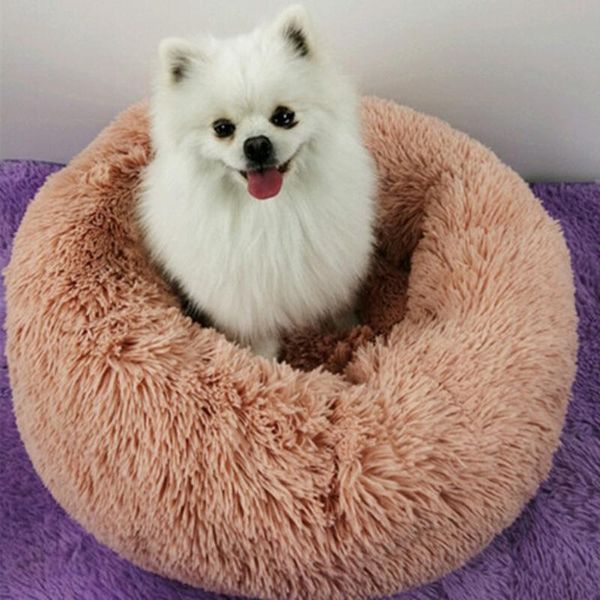 

cat bed autumn winter warm sleeping mat for dog soft round plush donut pet house portable comfortable large small dogs sofa bed