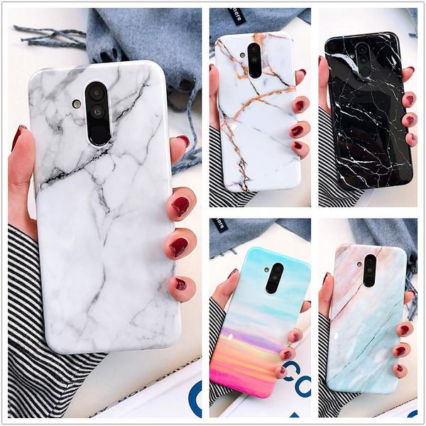 

cgjxsnew marble silicone case for huawei mate 20 lite p20 p30 pro nova 3i 3e ultra thin case soft tpu back cover fundas coque