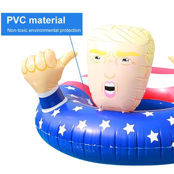 

beach equipment fun trump swimming ring circle inflatable for funny swimming pool party toys kids 2020 election dhl shipping