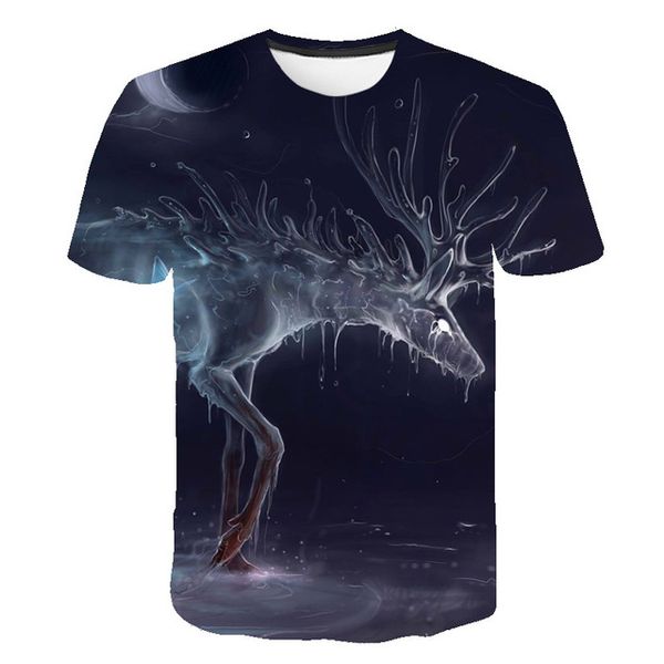 

magic stars galaxy male 3d print shirts oversized anime graphic men clothing