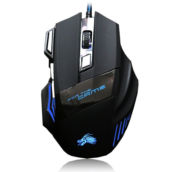 

5500dpi led optical usb wired gaming mouse 7 buttons gamer computer mice for computer lapdeskpc