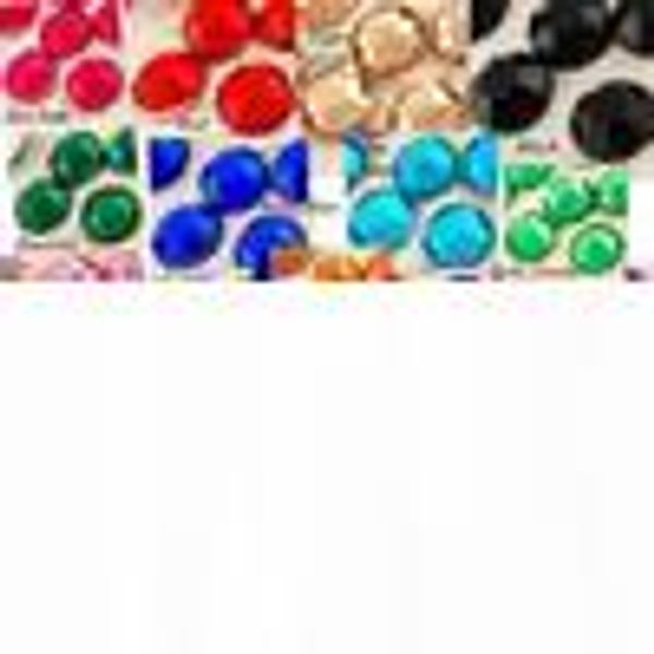 

new 2000pcs 10mm facets resin rhinestone gems silver flat back crystal loose diamonds beads dec diy, Black