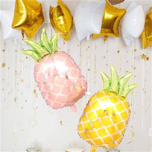 

kuchang 1pcs flamingo/pineapple fruit aluminum balloon children 's day decor summer theme party kids 1st birthday decor supplies