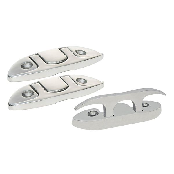 

3 pieces boat flip up 4-1/2\" folding cleat dock stainless steel for boat