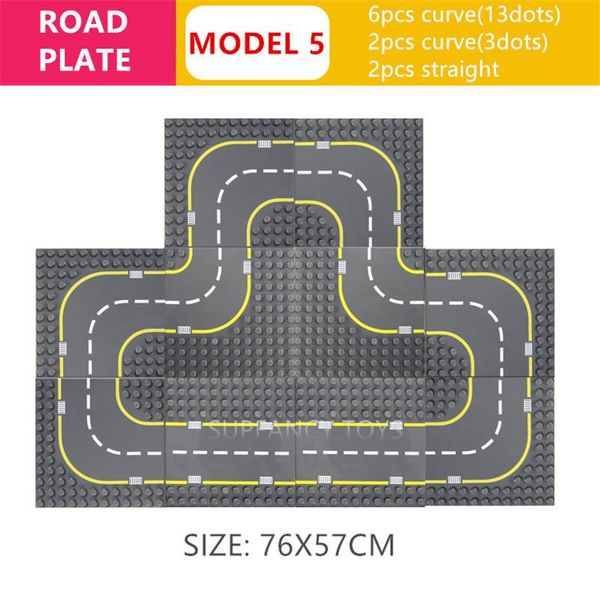 

big size baseplate city road street base plate straight curve duplo building blocks set diy baseboard education bricks kids toys qylxmh