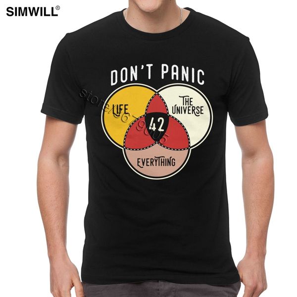 

vintage 42 the answer to life the universe and everything t shirt men funny streetwear douglas adams saying t-shirt cotton tees