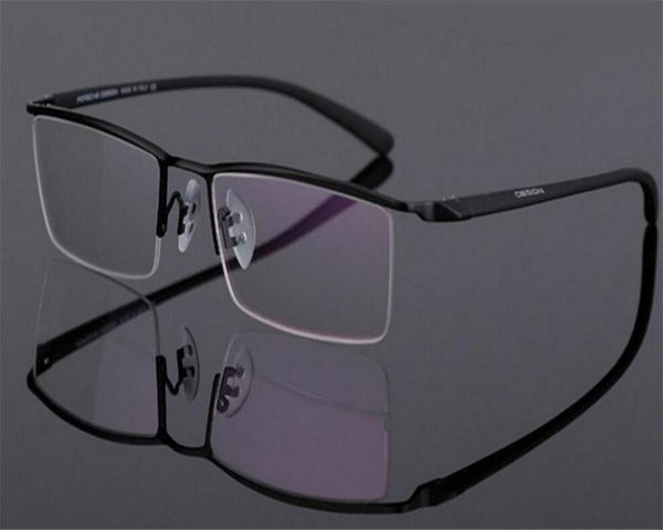 

eyewear myopia eyewear frame business design men half rim alloy brand black silver clear lens spectacle eyeglasses zm8190