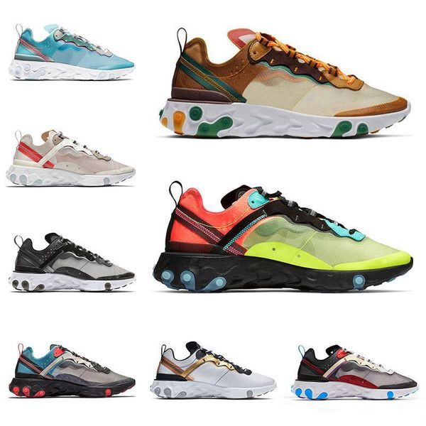 

react element 87 55 running shoes for men women light bone triple black royal solar team red mens trainers sports sneaker sunner