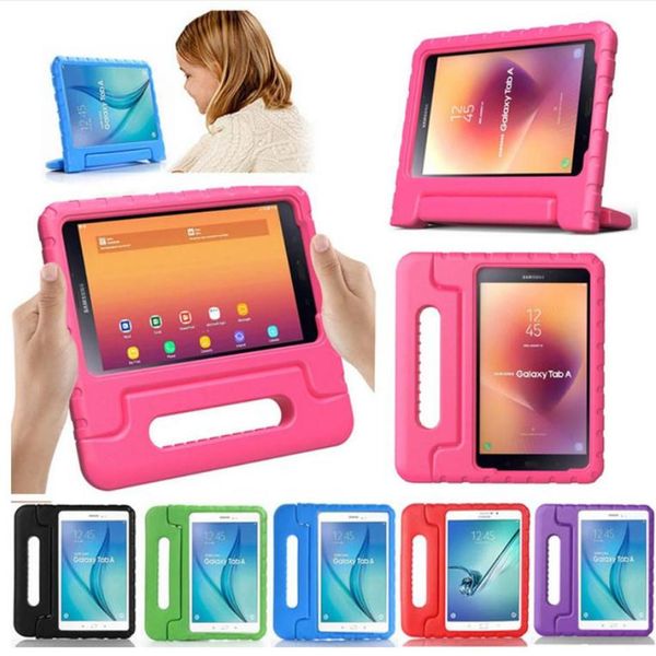 

cgjxsfor samsung t530 t560 ipad 2 3 4 lg -v495 shockproof eva foam soft tablet case children kids handle stand protective tablet cover