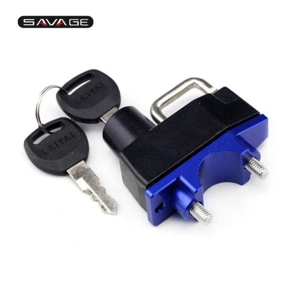 

helmet lock for yzf r1 r6 r25 r3 fzr 1000 xt 660r/x xt 1200 motocycle accessories anti-theft security handlebar bar clamp