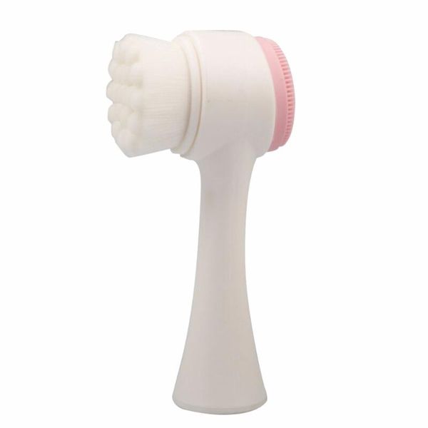 

makeup brushes double sides silicone facial cleansing brush portable size 3d face cleaning massage tool vibration skin care