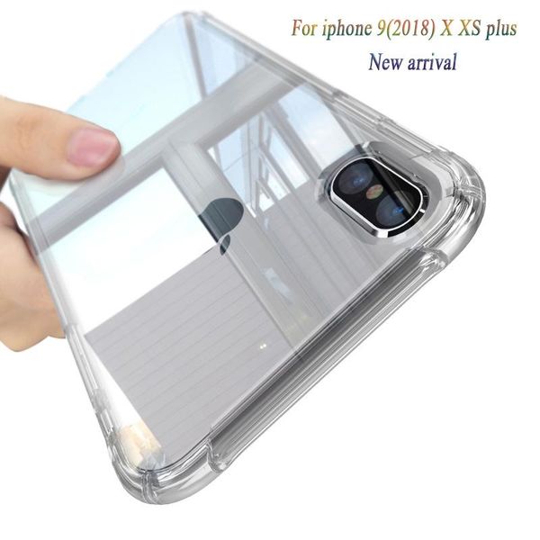 

cgjxsfor iphone x xr xs max case transparent airbag anti -drop phone case soft tpu cover 6 .1 /6 .5 /5 .8 inch 2018